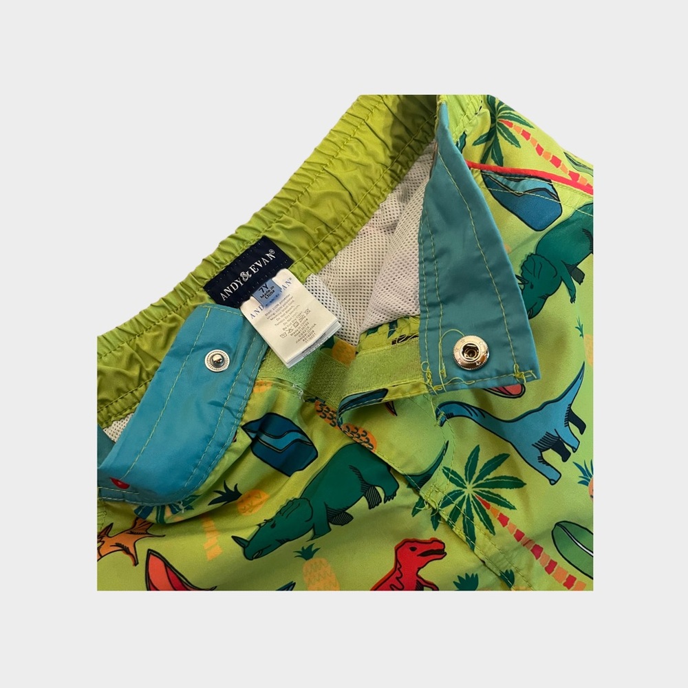 Andy & Evan Dinosaur Green Swim Trunks - Picture 2 of 3